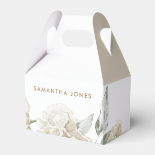 Ballotins Minimaliste Moderne Fleur de Pivoine Blanche Aquar