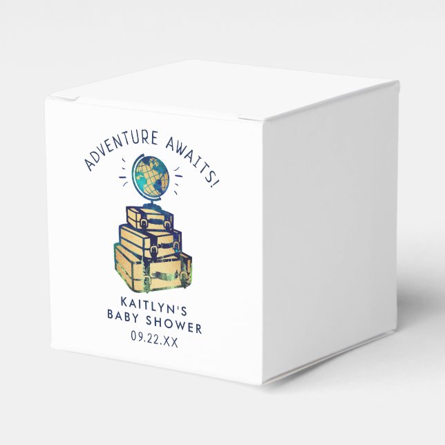 Ballotins Modern Adventure Travel Baby shower (Verso)