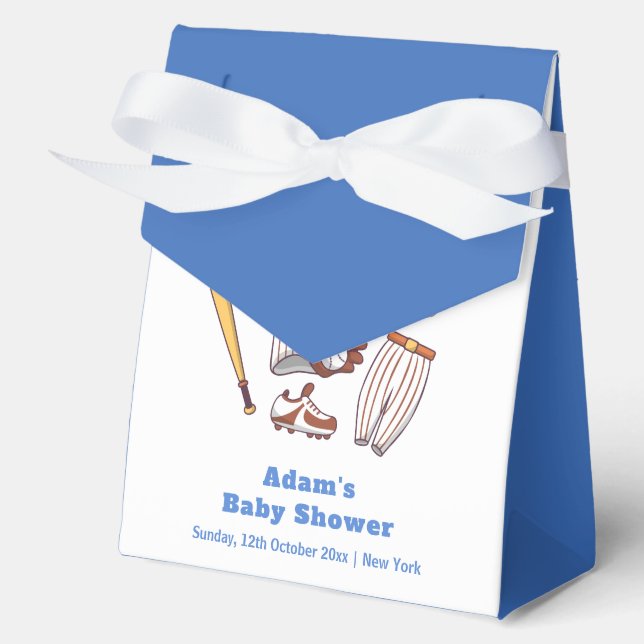 Ballotins Modern Little Slugger Baseball Sport Baby Shower  (Recto)