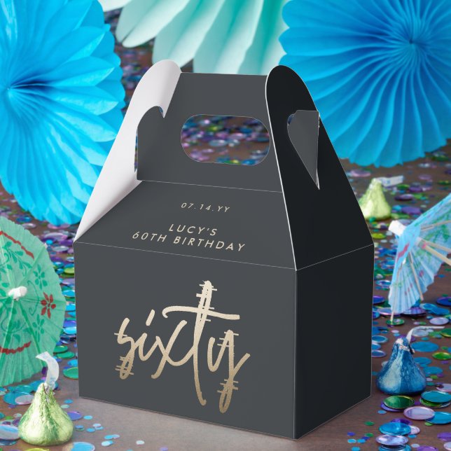 Ballotins Moderne 60e anniversaire simple élégant script élé (Fête)