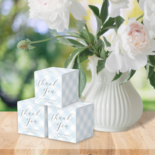 Ballotins Moderne + Baby shower bleu clair doux En vichy