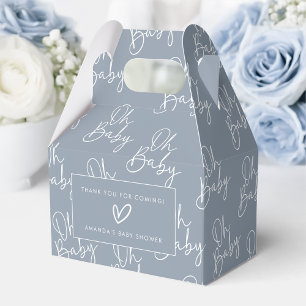 Ballotins Moderne Bleu Oh Baby Baby shower simple Gable