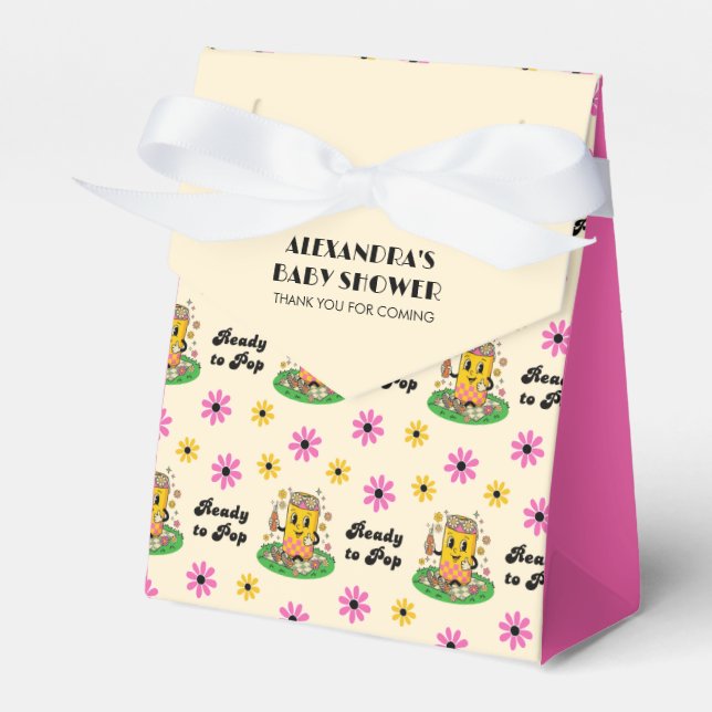 Ballotins Moderne Groovy Daisy Rose Jaune Elle est prête à é (Verso)
