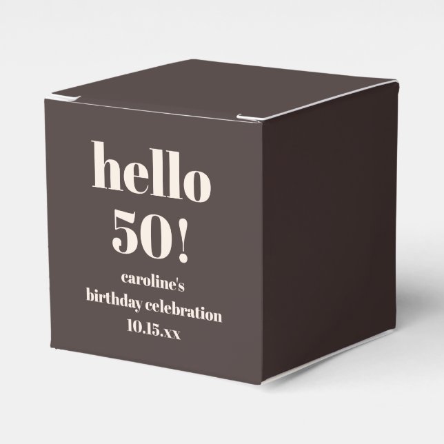 Ballotins Moderne Marron Terreux Gras Anniversaire 50 Ans Pe (Verso)