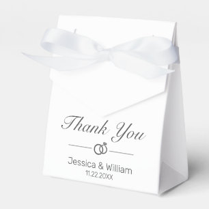 Ballotins Moderne minimaliste noir blanc Merci Mariage