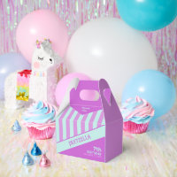 Moderne Pastel Turquoise Pink Stripes Ballotin Gab