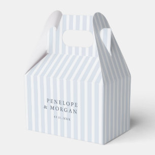 Ballotins Moderne Rayures Classiques Bleu Poussiéreux Mariag