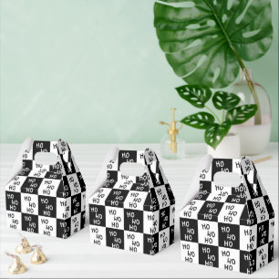 Ballotins Moderne Rire de Ho Ho Santa Noël en Noir et Blanc