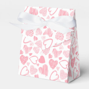 Ballotins Moderne rose blanc Romantique Amour Coeur Doodle