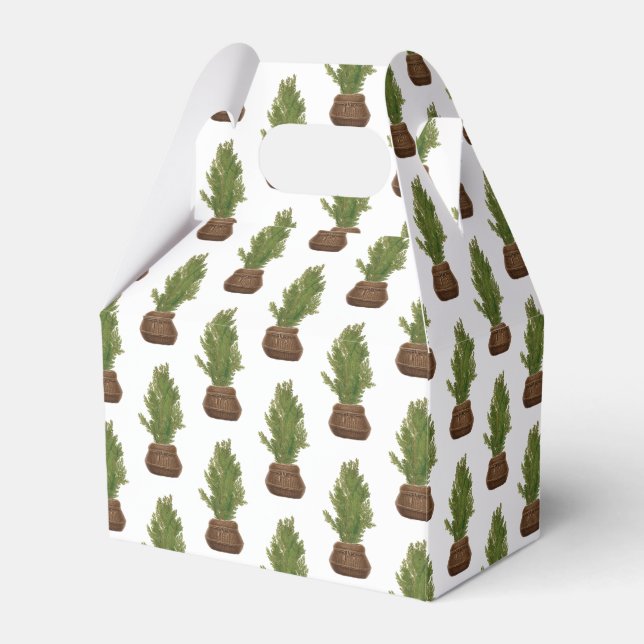 Ballotins Moderne Russe Aquarelle Noël Arbre de Noël (Verso)