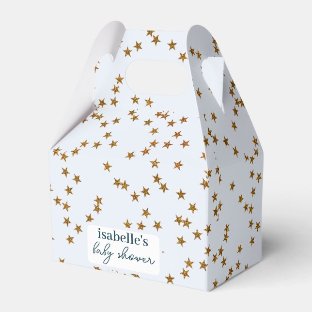 Ballotins Moderne simple Pastel Blue Gold Star (Verso)