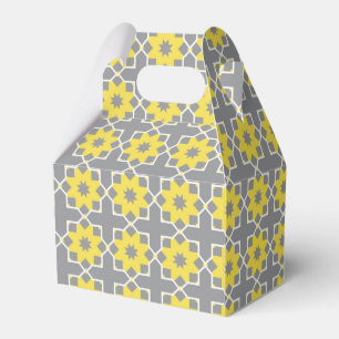 Ballotins Moderne tendance Gris et Fleurs Jaunes