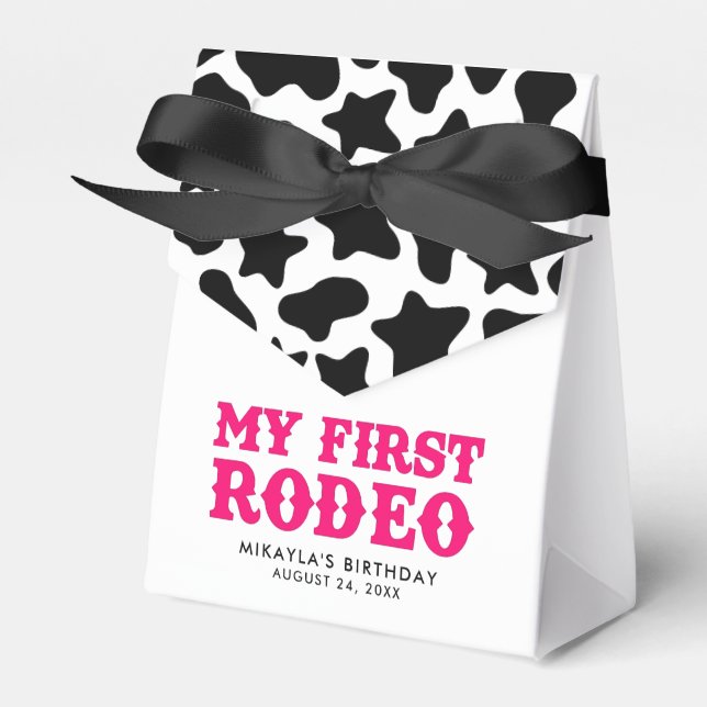 Ballotins Mon premier Rodeo Rose Cowgirl Anniversaire (Verso)