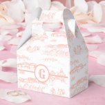 Ballotins Monogram Chattanooga Toile Blush<br><div class="desc">Aimer Chattanooga ? Montrez-le avec ce ballotin monogrammé avec une toile de juoy sur le thème Chattanooga ! Parfait pour votre mariage Chattanooga. Regardez attentivement le design et vous reconnaîtrez des éléments comme le pont de Walnut Street, le pont de Market Street, l'aquarium du Tennessee, le Lookout Mountain, un bateau...</div>