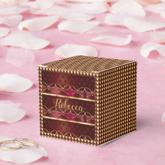 Ballotins Monogram Vintage Burgundy Color Luxury Gold Decor