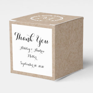 Ballotins Monogramme Arrière - plan papier Kraft