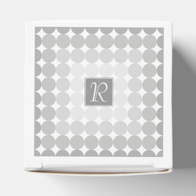 Ballotins Monogramme Cercles Gris Moderne (Haut)