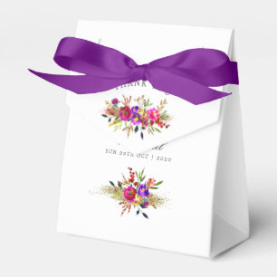 Ballotins Monogramme de mariage floral aquarelle