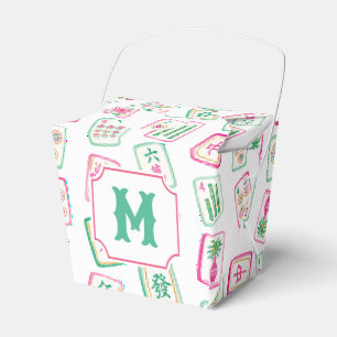 Ballotins Monogramme de tuiles de Mahjong de Palm Beach rose