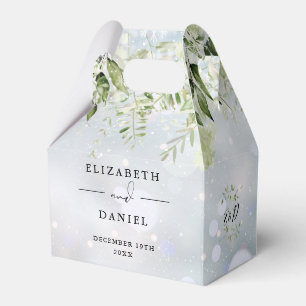 Ballotins Monogramme de verdure florale Mariage d'hiver