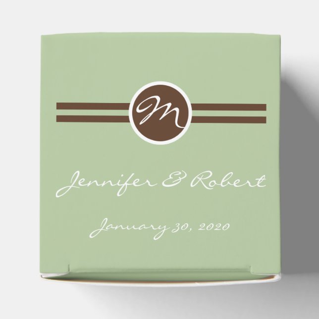 Ballotins Monogramme en Sage Vert et Ballotin Brown (Haut)