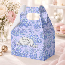 Monogramme Floral Toile Bleu Violet Vintage
