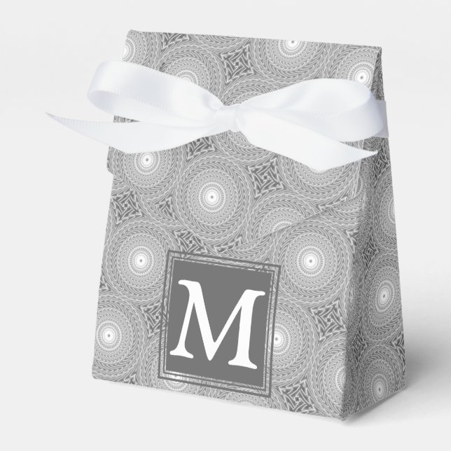 Ballotins Monogramme gris cercles motif (Verso)