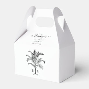 Ballotins Monogramme minimaliste de palmier tropical Mariage