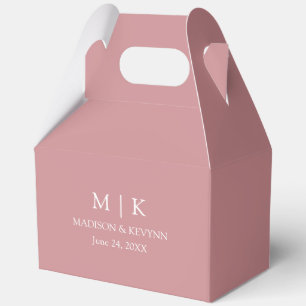 Ballotins Monogramme minimaliste Mariage Dusty Rose Gable