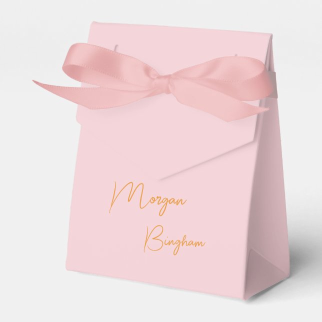 Ballotins Monogramme minimaliste rose script (Verso)