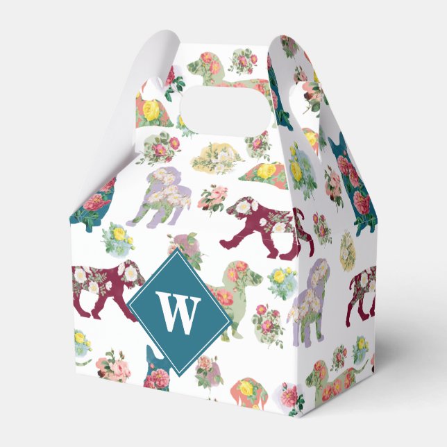 Ballotins Monogramme Motif  d'aquarelle Vintage (Verso)