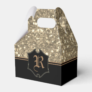 Ballotins Monogramme or étincelle Parties scintillant Faux G