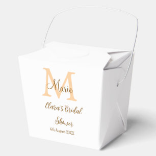 Ballotins Monogramme orange pour la fête de mariage avec nom