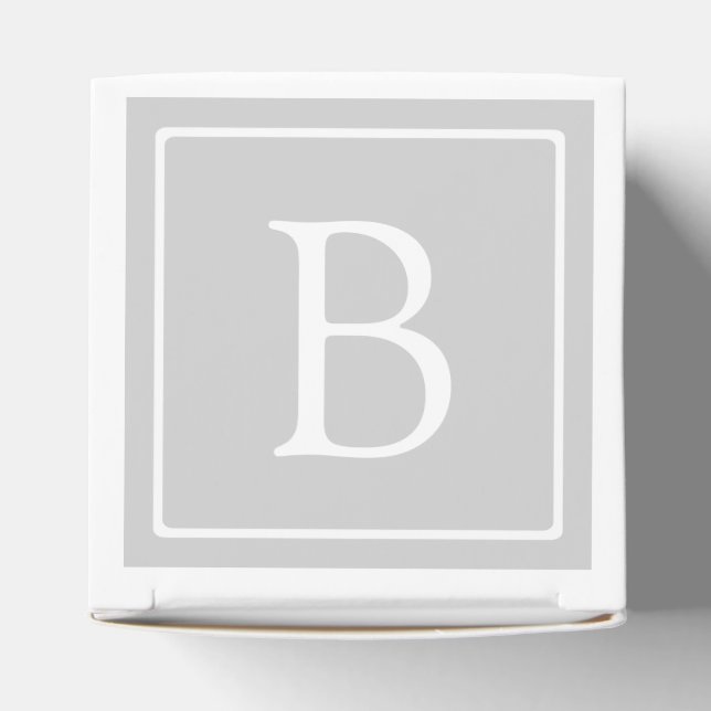 Ballotins Monogramme simple gris clair (Haut)
