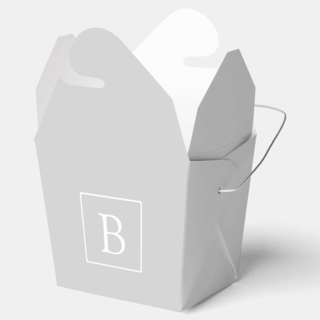 Ballotins Monogramme simple gris clair (Ouvert)