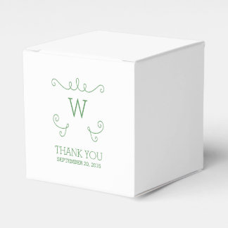 Ballotins Monogramme vert Whimsical Ballotin