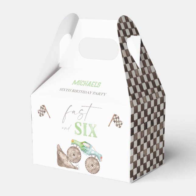 Ballotins Monster Camion 6e Anniversaire Gable Box (Verso)