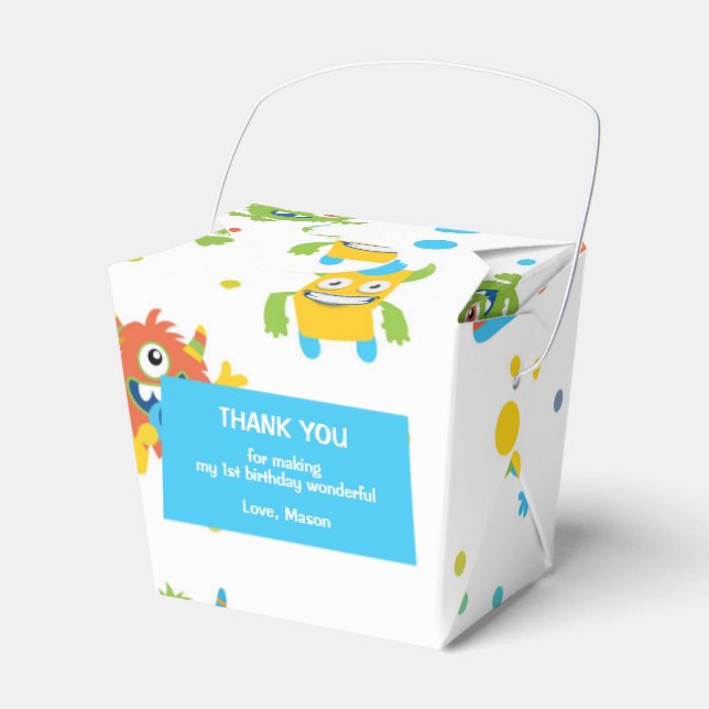 Ballotins Monster chalkboard thème anniversaire ballotin de  (Verso)