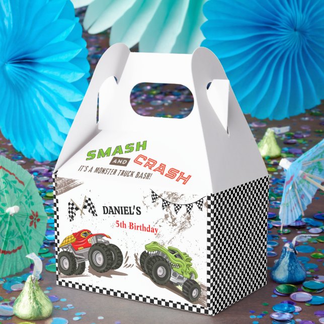 Ballotins Monster truck bash cool modern smash birthday (Fête)