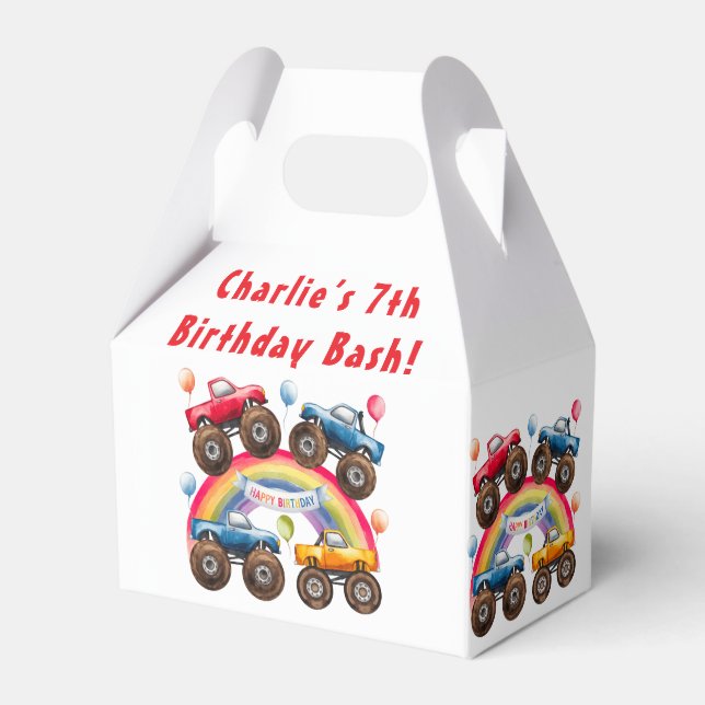 Ballotins Monster Truck Rainbow Boy Anniversaire Bash (Verso)