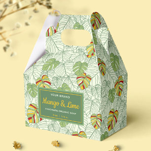 Ballotins Monstera colorée Feuilles Retro Bain boîte de prod