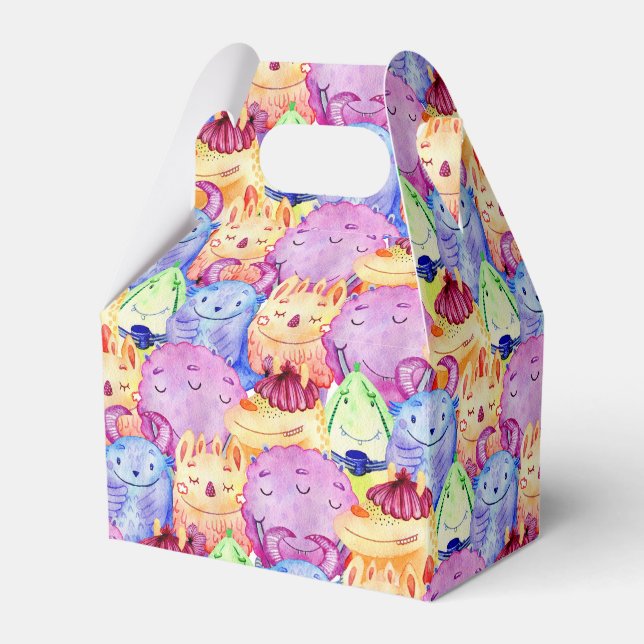 Ballotins Monstres d'aquarelle mignonne (Verso)