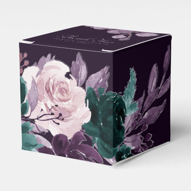 Ballotins Moody Boho | Eggplant foncé Purple et Bouquet Turq (Verso)