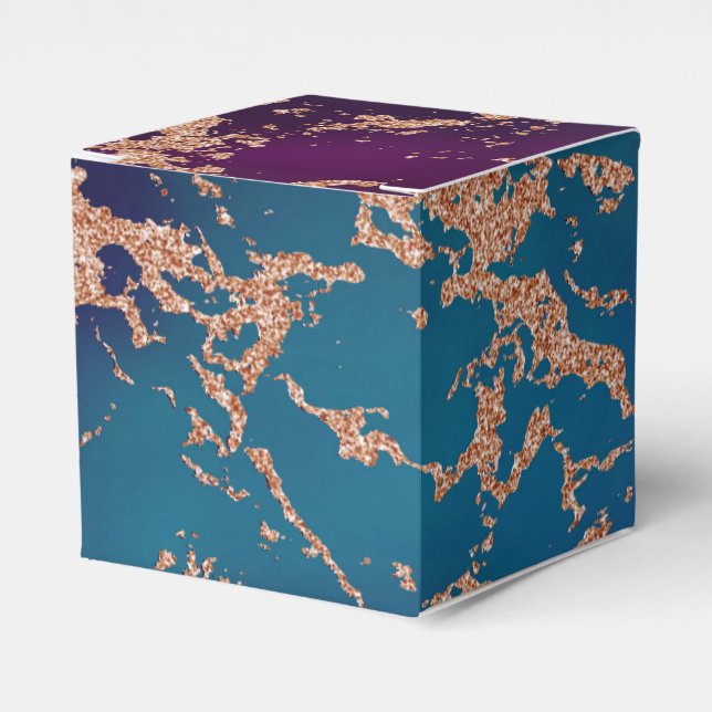 Ballotins Moody Luxe Marble | Profond violet et Turquoise or (Verso)