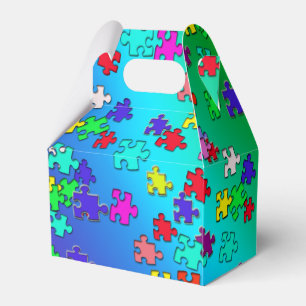 Ballotins Morceaux multicolores de puzzles denteux