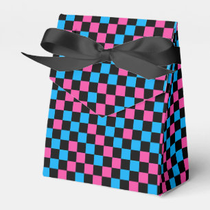 Ballotins Motif à carreaux bleu rose et noir