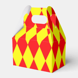 Ballotins Motif à carreaux Harlequin rouge jaune