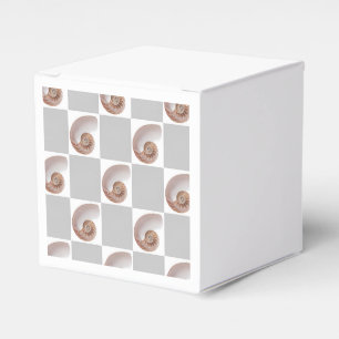 Ballotins Motif à carreaux minimaliste en porcelaine coquill