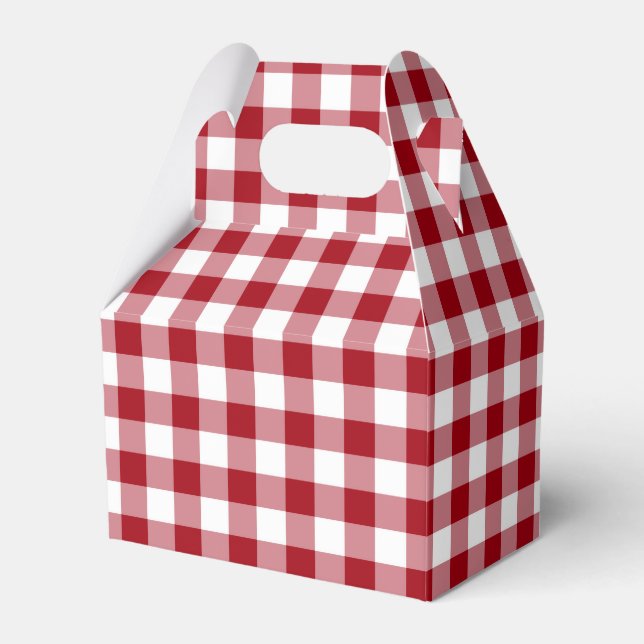 Ballotins Motif à carreaux rouges de ferme rustique  (Verso)