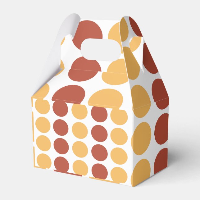 Ballotins Motif à pois orange marron  (Verso)